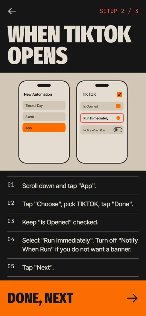 Setup guide for the Shortcuts automation
